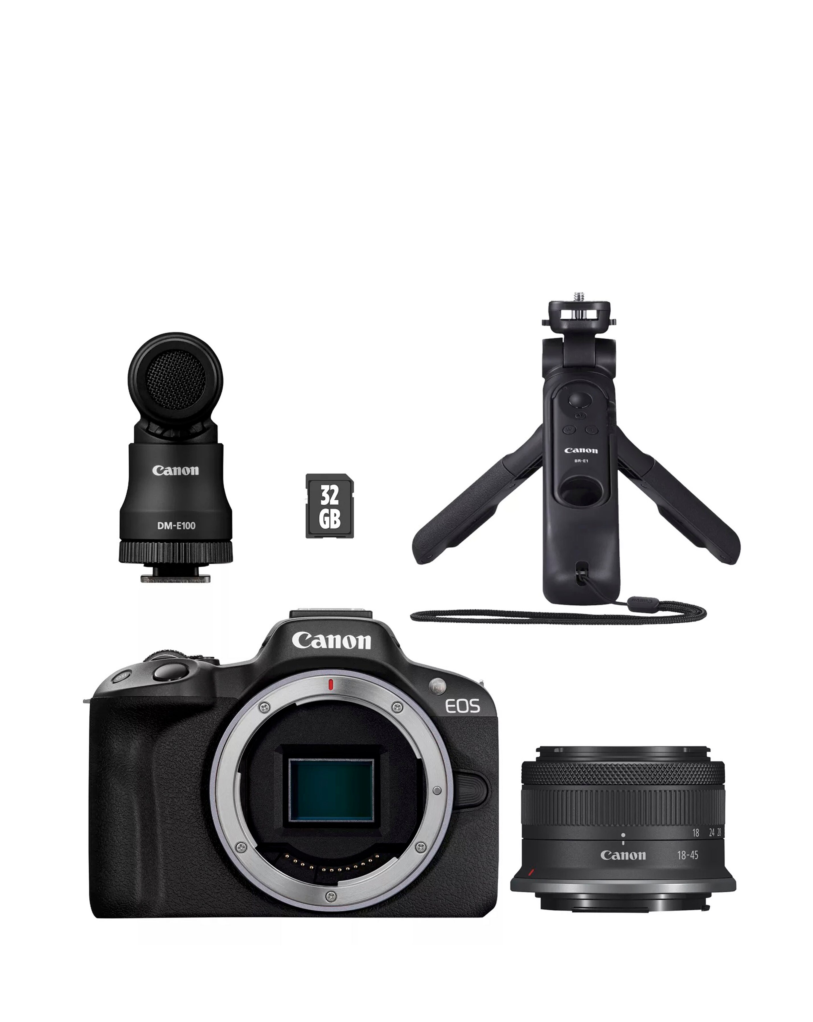 Canon EOS R50 APS-C Mirrorless Camera inc RF-S 18-45mm Lens Creator Kit - Black