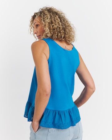 Cobalt Broderie Vest