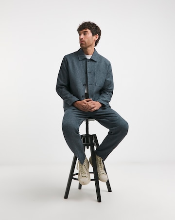 Tailored Chambray Button Jacket