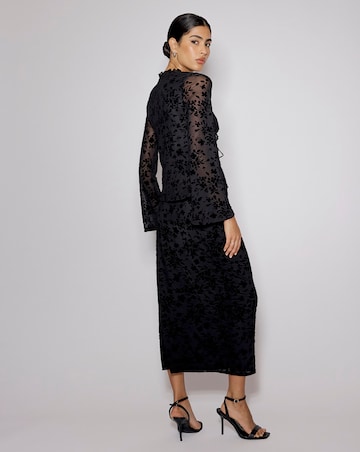 Nobody's Child Devore Tie Front Top