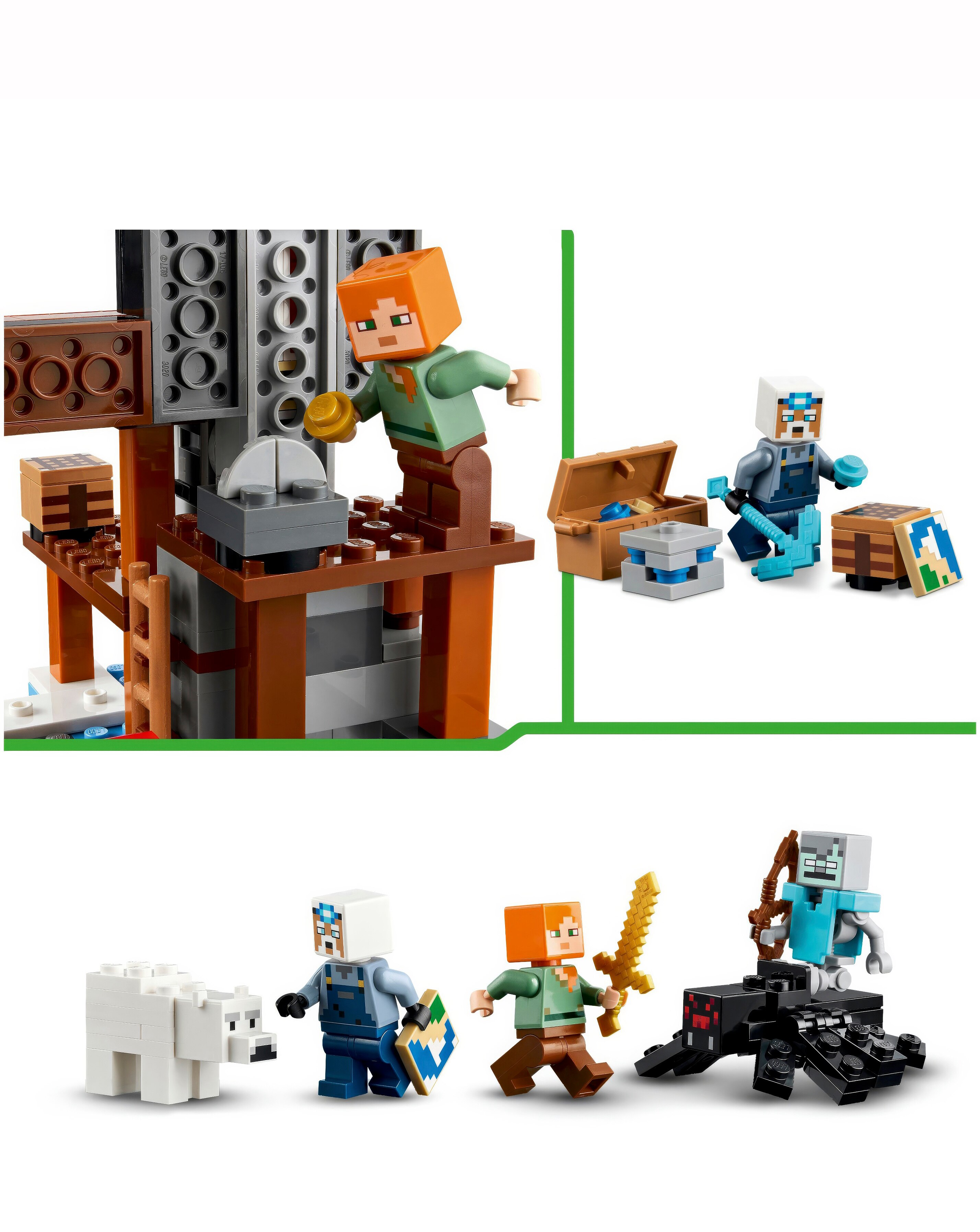 LEGO Minecraft The Pickaxe Mine Gamer-Room Decor, Axe Building Toy