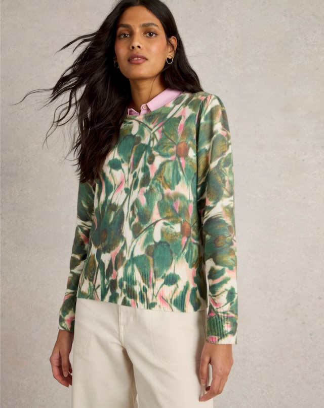 White Stuff Rosie Fauna Print Jumper