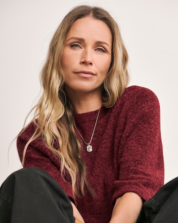 Anthology Burgundy Knitted Short Sleeve Jumper