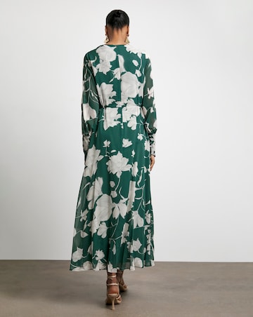Joanna Hope Long Sleeve Maxi Dress With Keyhole