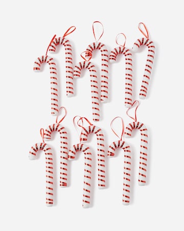 Set of 12 Candy Cane Baubles