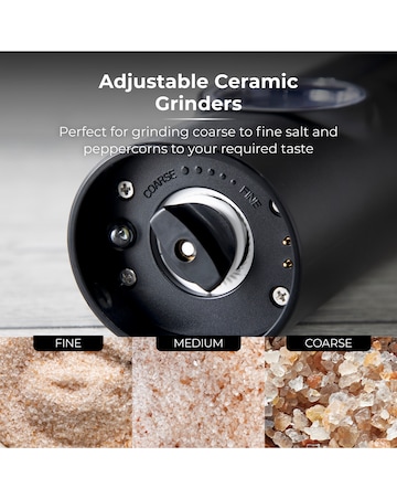 Tower Rechargeable Salt & Pepper Mill Black