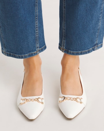 Susanna Slingback Shoe With Trim Wide E Fit