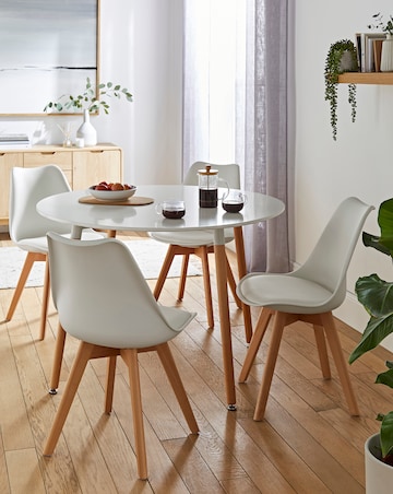 Frankfurt Round Dining Table & 4 Chairs