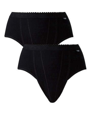 Sloggi (2 Pack) Light Control Cotton Tai Knickers Black