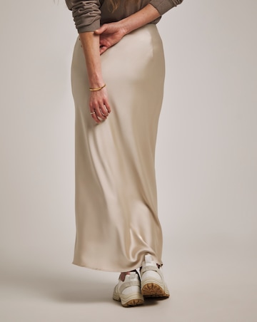 Anthology Champagne Satin Slip Skirt