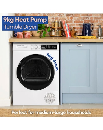 Russell Hobbs RH9HPTD111W, 9kg, Heat Pump Tumble Dryer - White