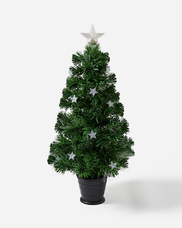3ft Fibre Optic Christmas Tree with Stars