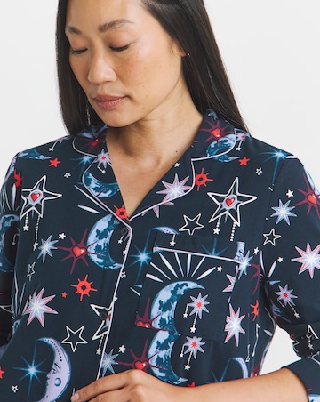 Chelsea Peers Jersey Button Up Long Pyjama Set