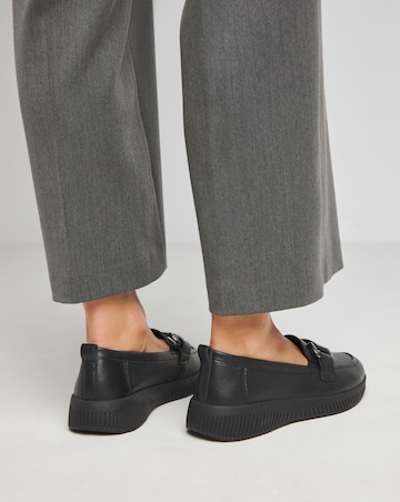 Heavenly Soles Lynn Sporty Loafers With Trim - Extra Wide Fit (EEE)