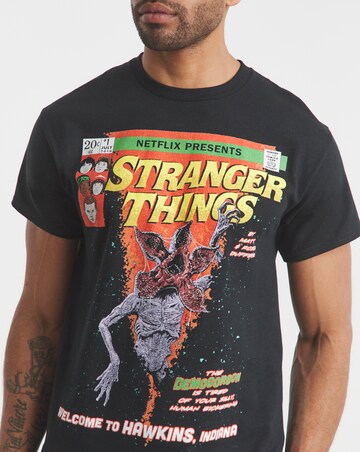 Stranger Things Graphic T-Shirt - Black