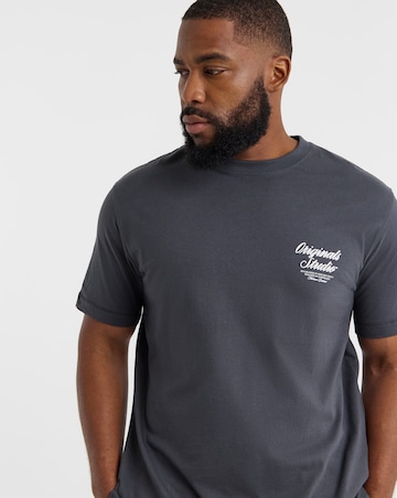 Jack & Jones Norrebro Back Graphic T-Shirt - Grey