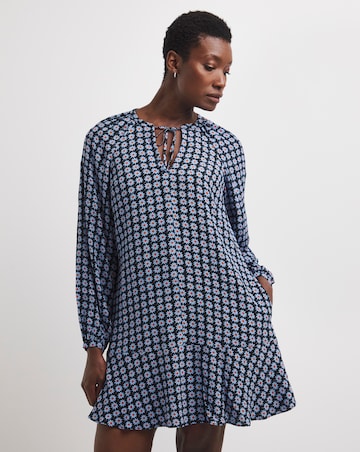 Whistles Floral Dot Tiered Trapeze Dress