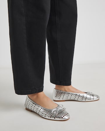 Hope Laser Cut Ballerinas - Wide Fit (E)