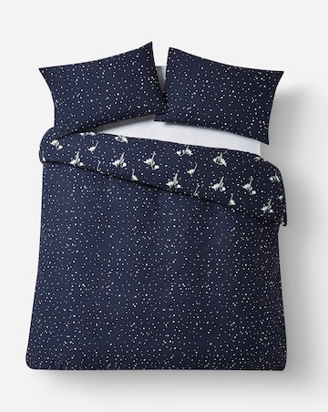 Snow Drop Navy Duvet Cover Set