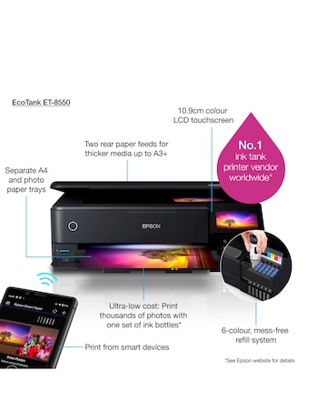 Epson EcoTank ET-8550 A3 Multifunction Wi-Fi Inkjet Printer