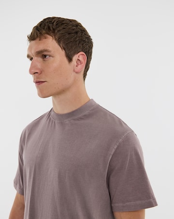 Garment Dyed Relaxed Fit T-Shirt- Purple