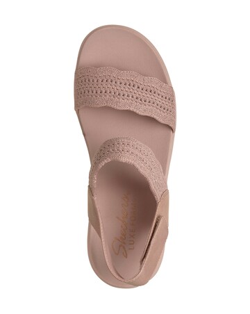 Skechers Arya Glitter Knit Sling Back Blush Sandals - Standard Fit (D)