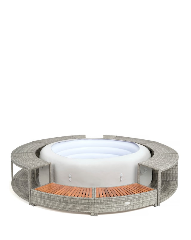 Lay-Z-Spa 200cm Round Rattan Hot Tub Surround