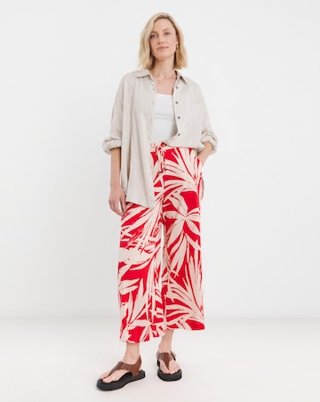 Printed Cropped Wide Leg Culotte