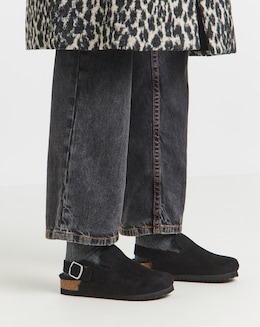 Floss Fluffy Mule Slippers - Wide Fit (E)