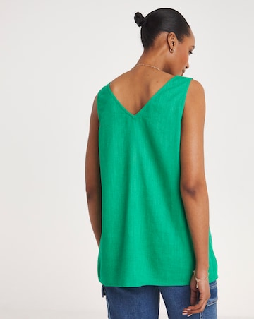 Linen V Neck Vest Top