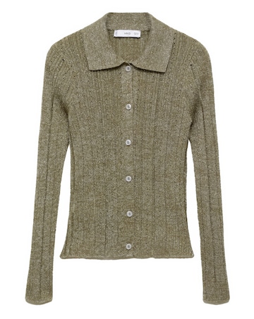 Mango Cotillon Ribbed Cardigan