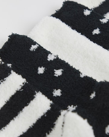 Pretty Secrets (5 Pair Pack) Fluffy Socks Spot/Stripe