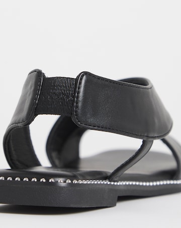 Janna Elasticated Flat Sandals - Wide Fit (E)