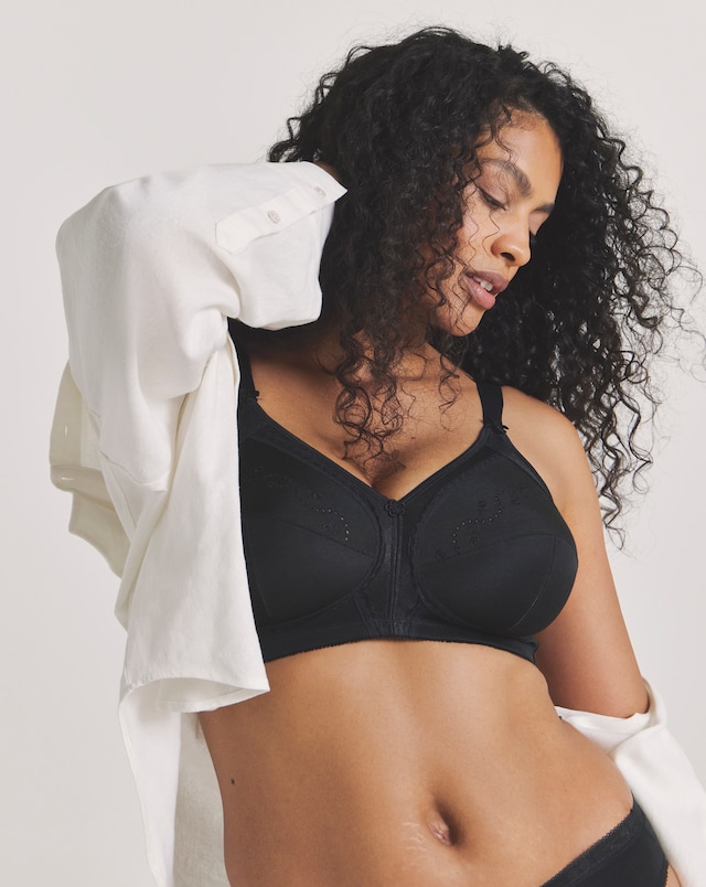 Triumph Doreen Cotton Full Cup Non Wired Bra Black