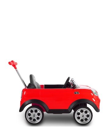 Mini Cooper Play Push Car with Parental Handle - Red