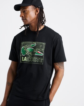 Lacoste Short Sleeve Graphic Croc T-Shirt - Black