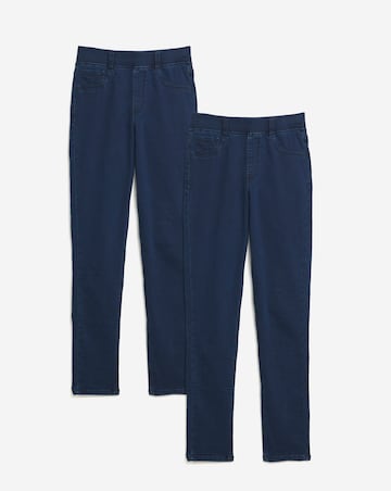 2 Pack Indigo/Indigo Slim Leg Jeggings