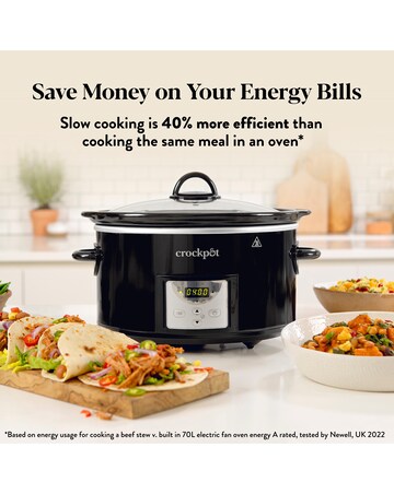 Crockpot CSC113 3.5L Black Digital Slow Cooker