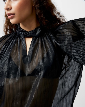 French Connection Beth Lurex Keyhole Top