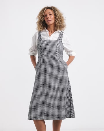 Boucle Pinafore Midi Dress