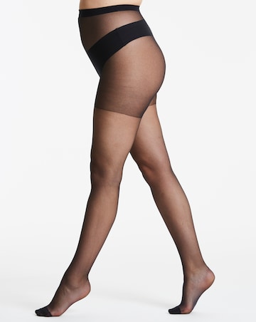 Pretty Secrets (3 Pair Pack) 15 Denier Ladder Resist Tights Black