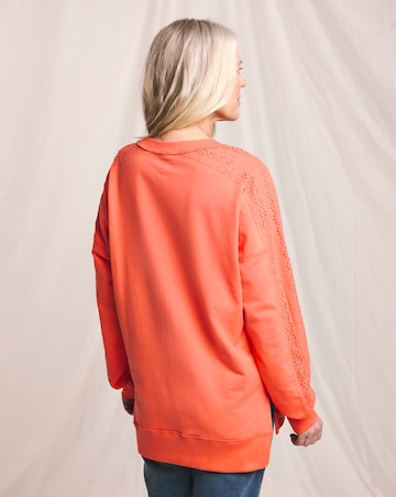 Julipa Pure Cotton Lace Trim Sweatshirt