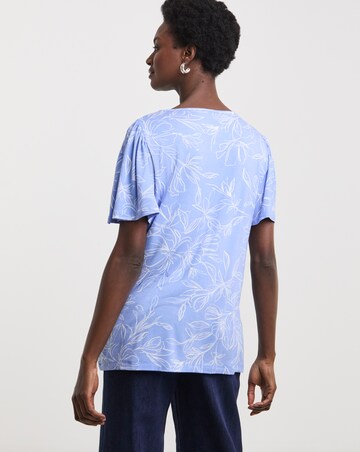 Button Front Angel Sleeve Top