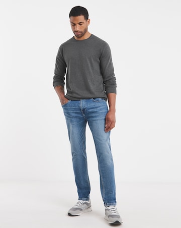 Dark Grey Marl Knitted Crew Neck Jumper