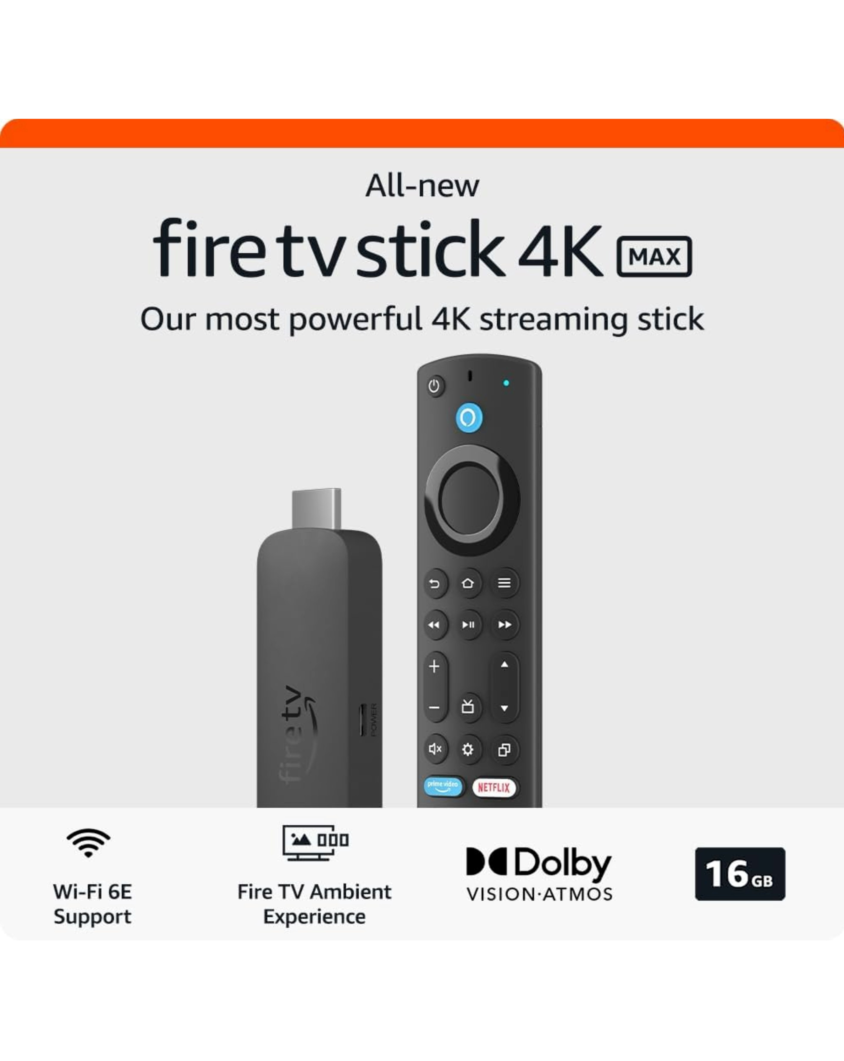 Amazon Fire TV Stick 4K Ultra HD Max - 2nd Gen | JD Williams