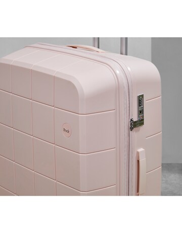 Rock Pixel Cabin Suitcase - Pastel Pink