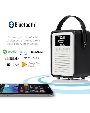 VQ Retro Mini DAB Radio - Black