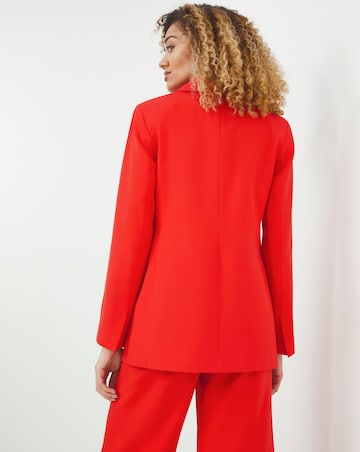 Red Single Breasted Blazer