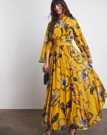 Joanna Hope Asymmetric Printed Maxi Dress