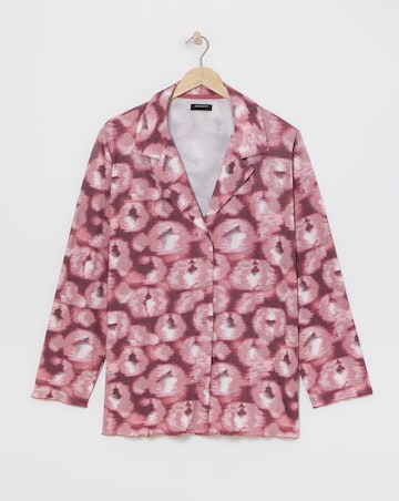 Button Through Plisse Pyjama Set